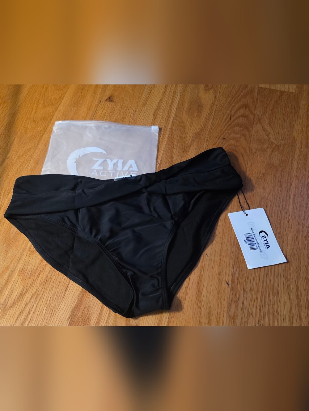 Zyia Active bikini bottoms in black Fold Over Bikini Bottom NWT large